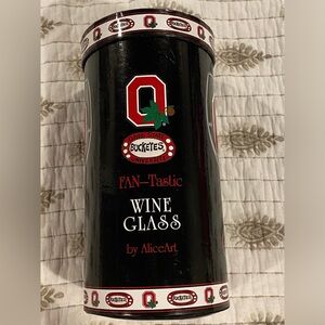 New Ohio State Hand Painted Wine Glass